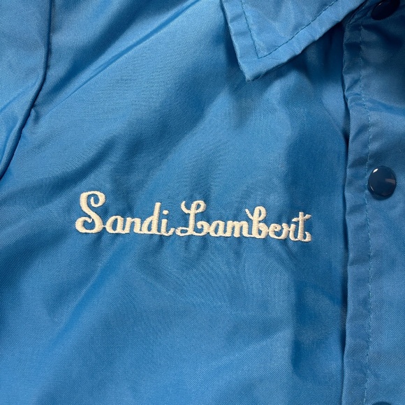 VTG Chrysler Lined Nylon Jacket Blue Small Snap Up Great Lakes Staff Auto Plant - Picture 4 of 9